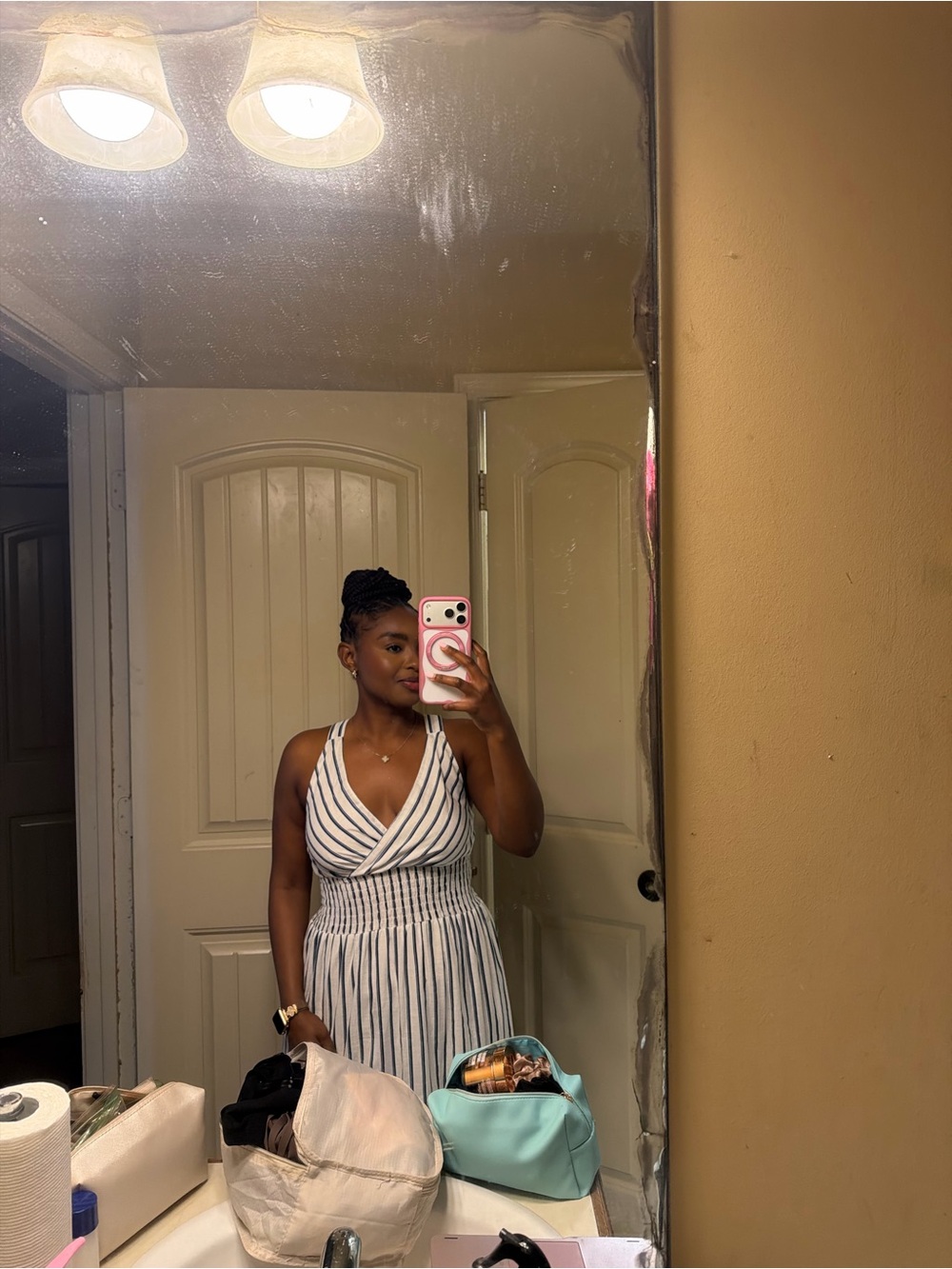 Stripped maxi dress